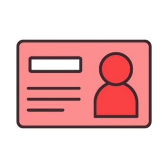 A name card with a profile icon.