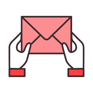 A person holding an envelope.