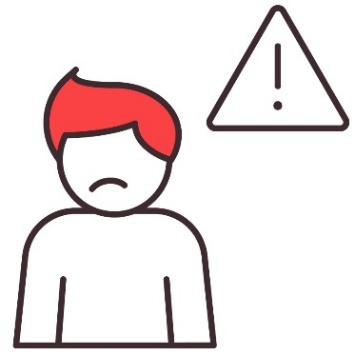 A child and a problem icon above them.